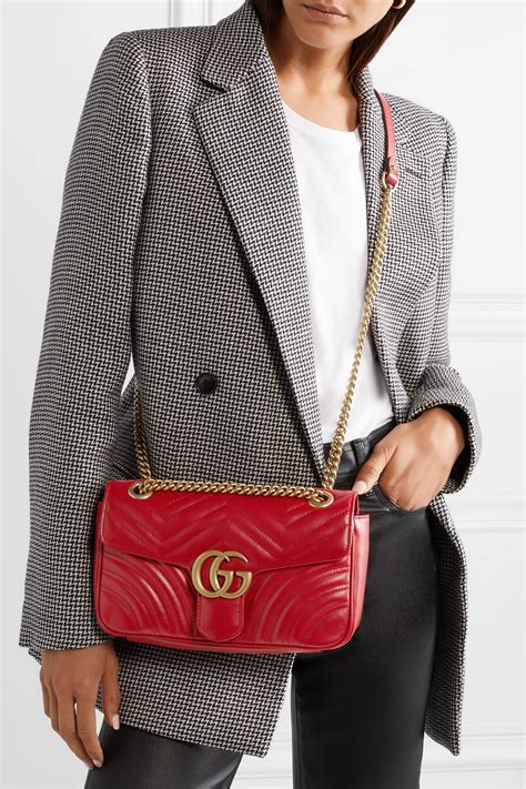 red gucci bag sale|Gucci red marmont bag small.